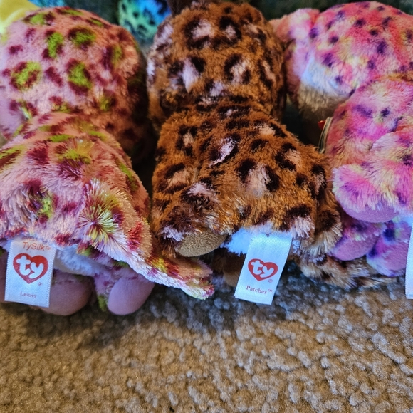 Lot Of 13 Beanie Boo Plush Leopard Cats Glamour, Lainey, Leona, Freckles Used. - Picture 7 of 12
